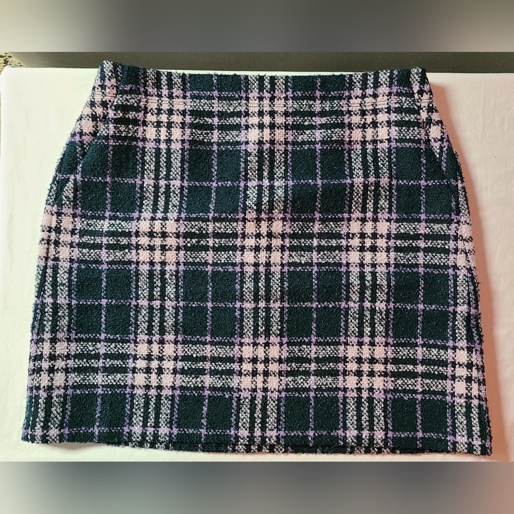 Loft Plaid Skirt Size 8